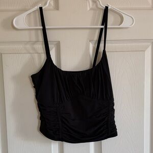 Abercrombie & Fitch Black Ruched Tank Top